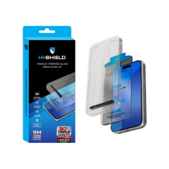 Hishield 3D Triple Strong with installation kit Black ฟิล์มกระจกใสแบบเต็มจอ - iPhone 16 Pro Max