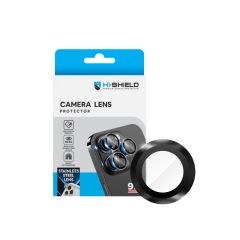 Hishield Stainless Steel Lens กระจกกันรอยเลนส์กล้อง iPhone 16 Pro / iPhone 16 Pro max - Black Titanium